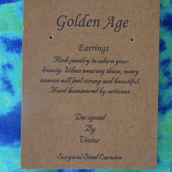 Golden Age Handcrafted Artisan Beaded Colorful Rectangle Big Statement Earrings - Picture 5 of 8